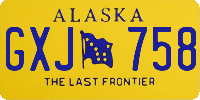 AK license plate GXJ758