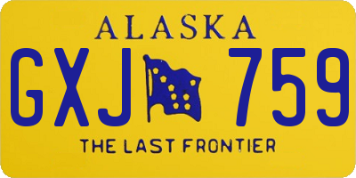 AK license plate GXJ759