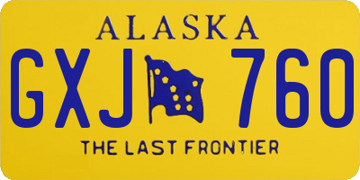 AK license plate GXJ760