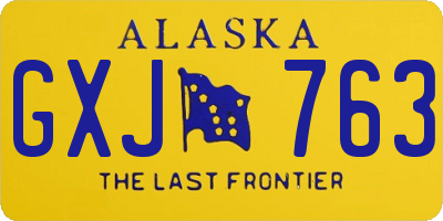 AK license plate GXJ763