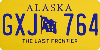 AK license plate GXJ764
