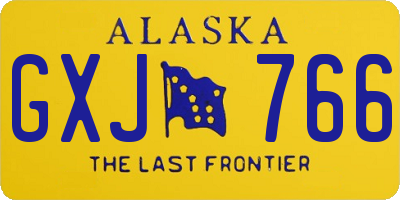 AK license plate GXJ766