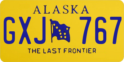 AK license plate GXJ767