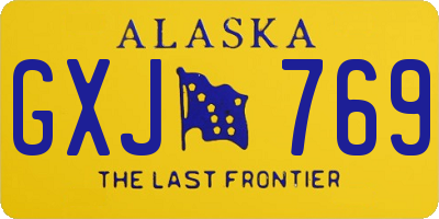 AK license plate GXJ769