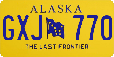 AK license plate GXJ770