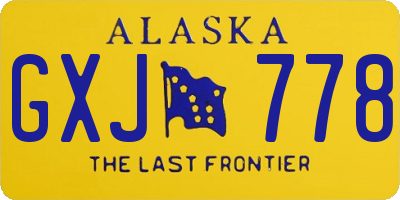 AK license plate GXJ778