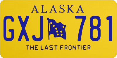 AK license plate GXJ781
