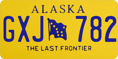 AK license plate GXJ782