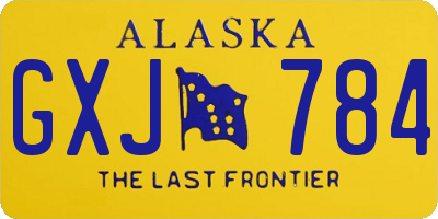 AK license plate GXJ784