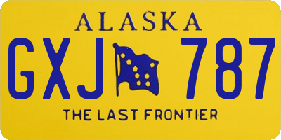 AK license plate GXJ787