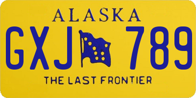 AK license plate GXJ789