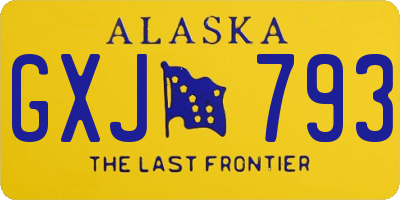 AK license plate GXJ793