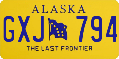 AK license plate GXJ794