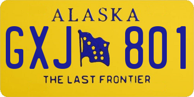 AK license plate GXJ801