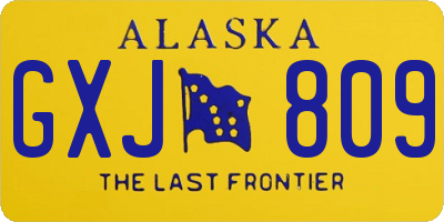 AK license plate GXJ809