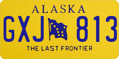 AK license plate GXJ813