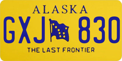 AK license plate GXJ830