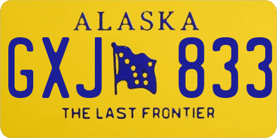 AK license plate GXJ833