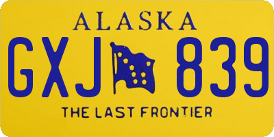 AK license plate GXJ839