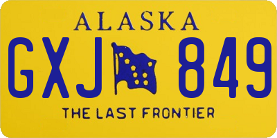 AK license plate GXJ849