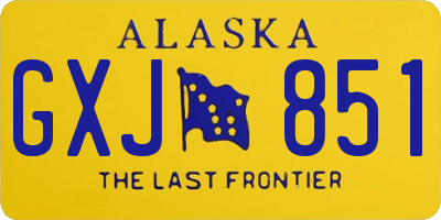 AK license plate GXJ851