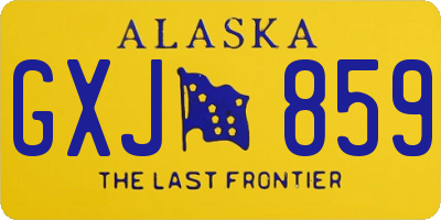 AK license plate GXJ859