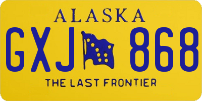 AK license plate GXJ868