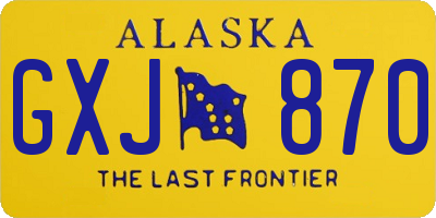 AK license plate GXJ870