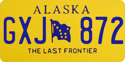 AK license plate GXJ872