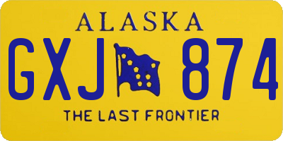 AK license plate GXJ874