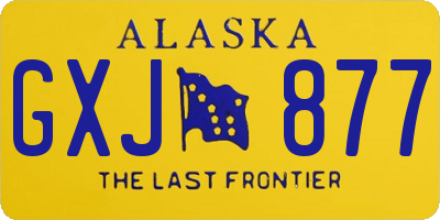 AK license plate GXJ877
