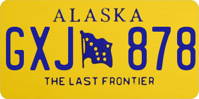 AK license plate GXJ878