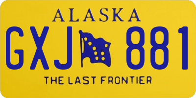 AK license plate GXJ881