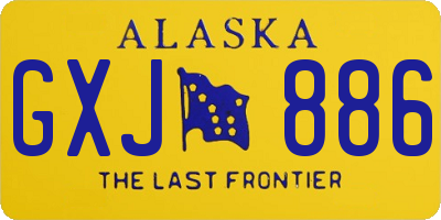 AK license plate GXJ886