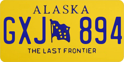 AK license plate GXJ894