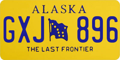 AK license plate GXJ896
