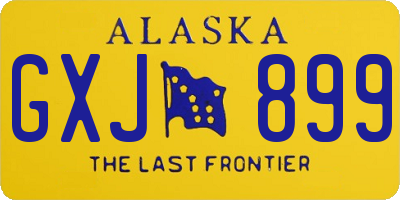 AK license plate GXJ899