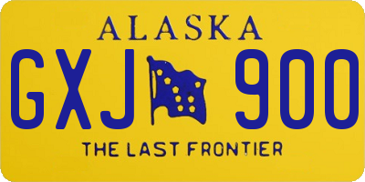 AK license plate GXJ900