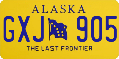 AK license plate GXJ905