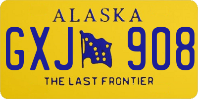 AK license plate GXJ908