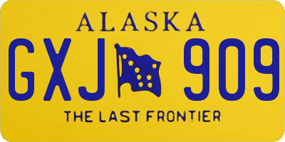 AK license plate GXJ909