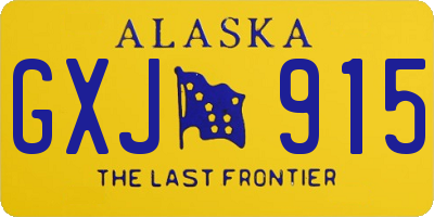 AK license plate GXJ915