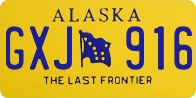 AK license plate GXJ916