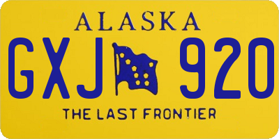 AK license plate GXJ920