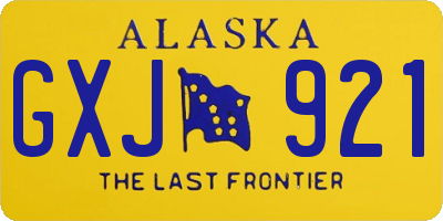 AK license plate GXJ921