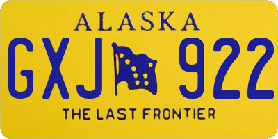 AK license plate GXJ922