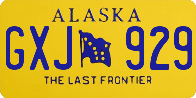 AK license plate GXJ929