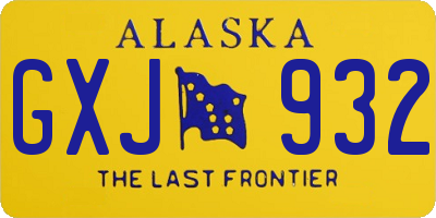 AK license plate GXJ932