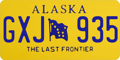 AK license plate GXJ935