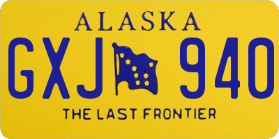 AK license plate GXJ940